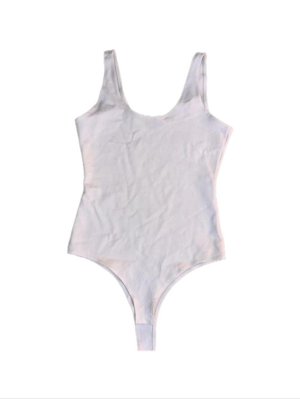 Forever 21 White Scoopneck Tank Bodysuit | Sz M